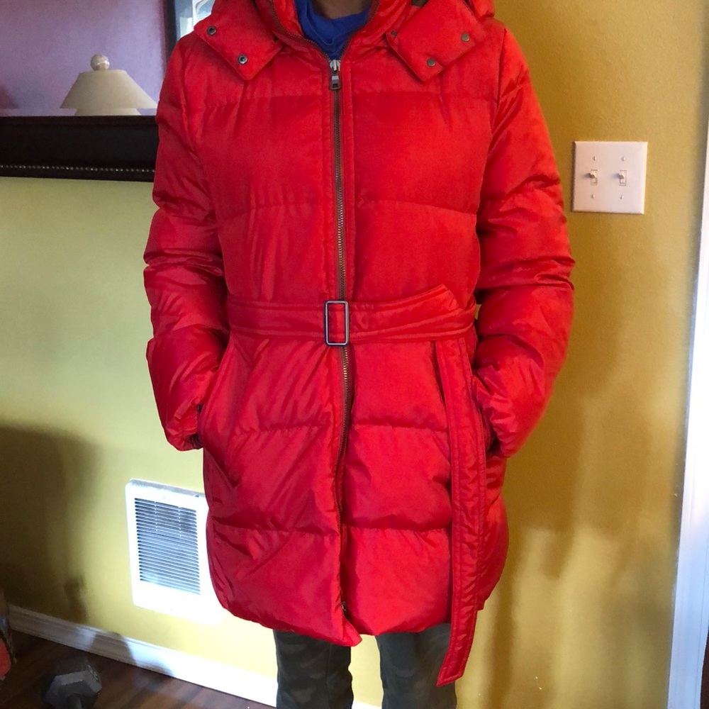 Coach red puffer coat XL.